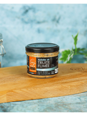 Rillettes de truite fumée aux baies de genièvre 