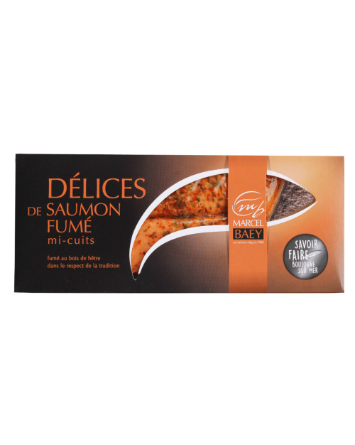 Délices (pavés) de saumon fumé et cuit à la provençale 240g