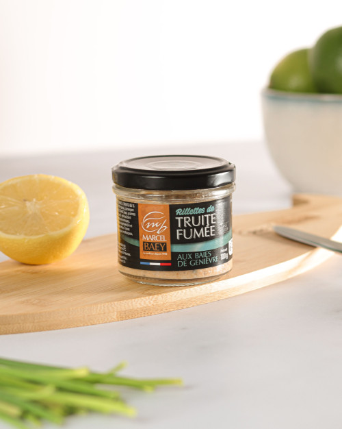 Rillettes de truite fumée aux baies de genièvre 